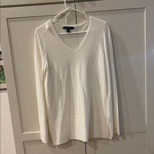 Ann Taylor White V-Neck Tunic; Size S NWOT